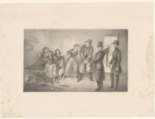 Women and Girl Driven Out of a House