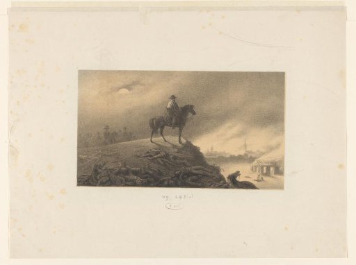 Napoleon on Horseback, on a Battlefield
