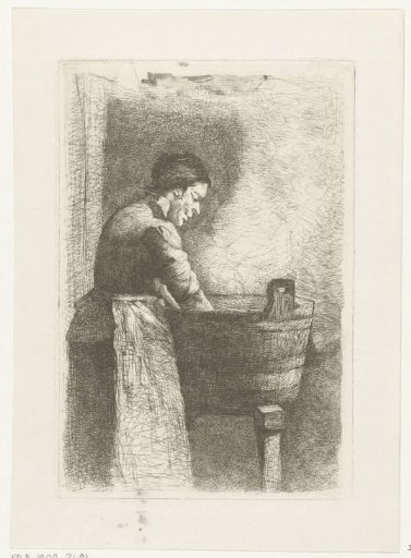 Woman at a Wash Tub