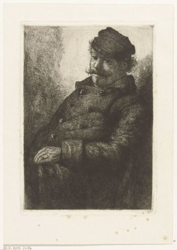 Seated Man with a Cap On