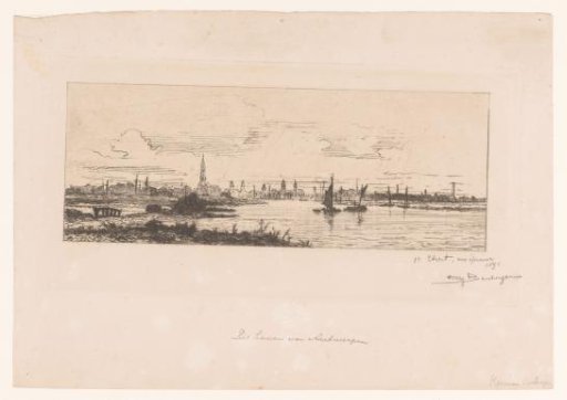 View of the harbour of Antwerp