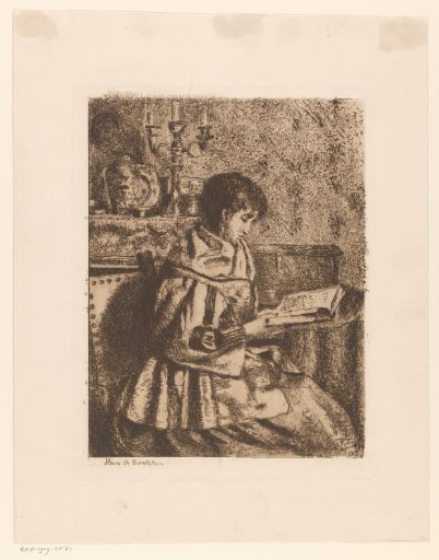 Elisabeth de Braekeleer as a reading woman