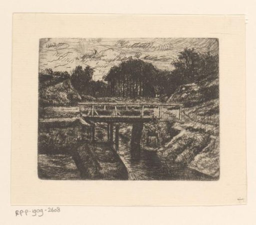Wooden bridge over a canal