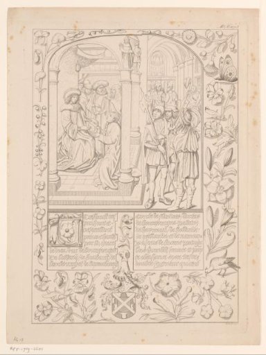 Reproduction of the title page for the work Xenophon by Charles the Bold