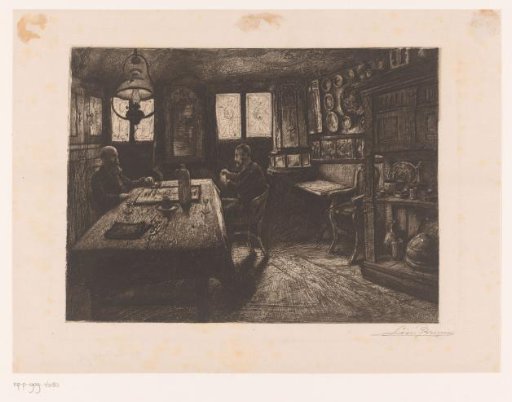 Two gentlemen in an interior