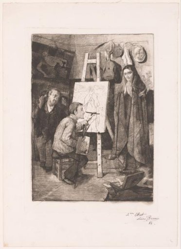 Painter, His Model and a Connoisseur in the Studio