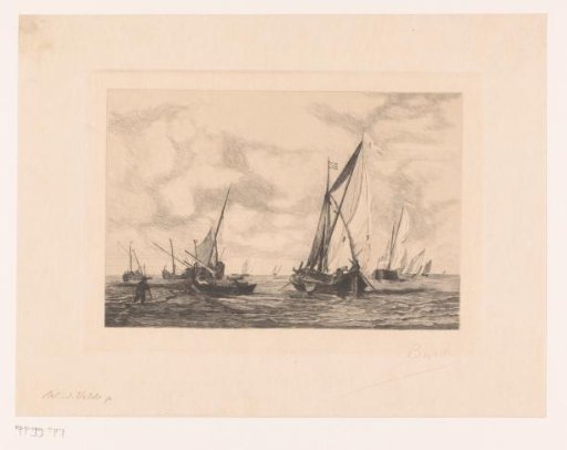 Sailing boats on the IJsselmeer