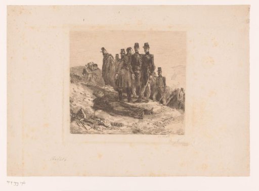 Death of General Ambremont on the battlefield