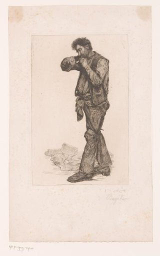 Chimney Sweep Lighting His Pipe