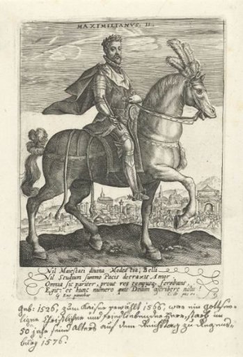 Emperor Maximilian II on horseback