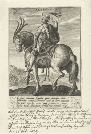 Albert II of Habsburg on horseback