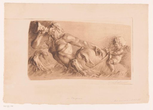 Triton blowing on a shell