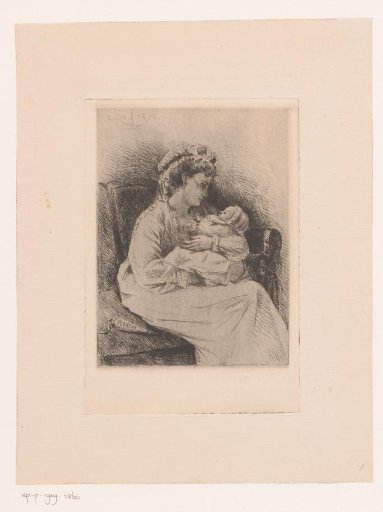 Mother with baby in her arms