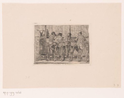 Four children in the pews of St. Lawrence's Church in Nuremberg looking out of the windows