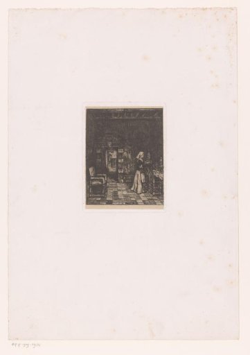 Young woman setting a table in a richly decorated room