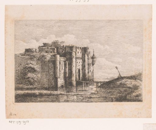 Castle ruin with access bridge