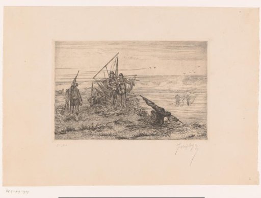 Fishermen with scoop nets