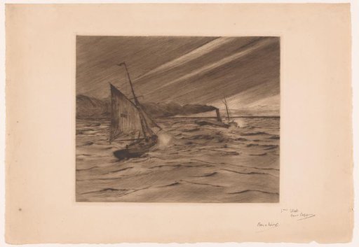 Two ships at sea