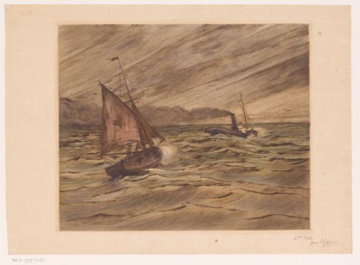 Two ships at sea