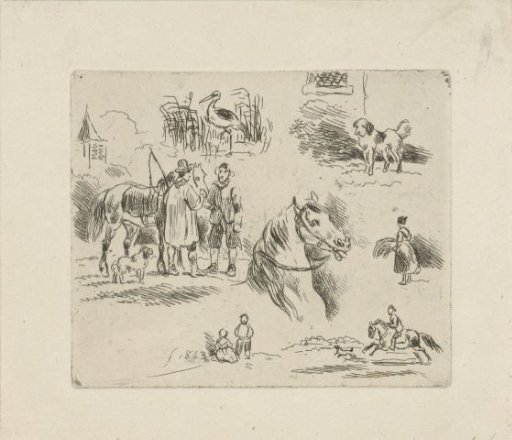 Study sheet of various figures