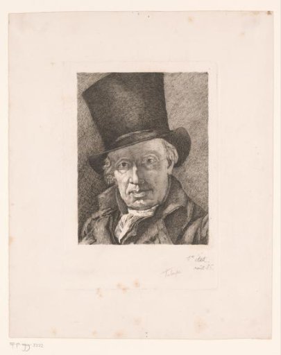 Portrait of an unknown gentleman with a top hat