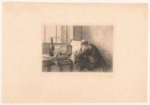 Auguste Danse at the etching press