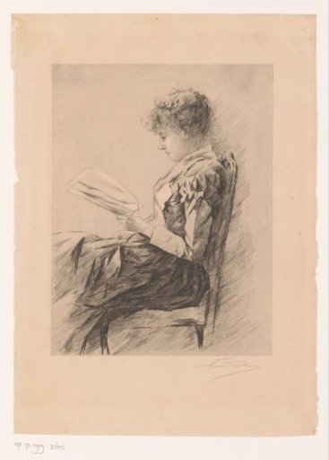 Young woman reading a letter