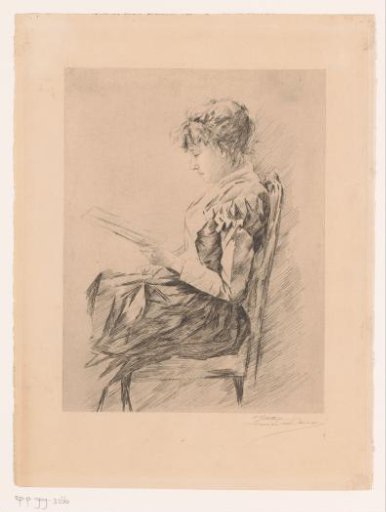 Young woman reading a letter
