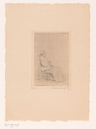 Old lady with a rosary between folded hands