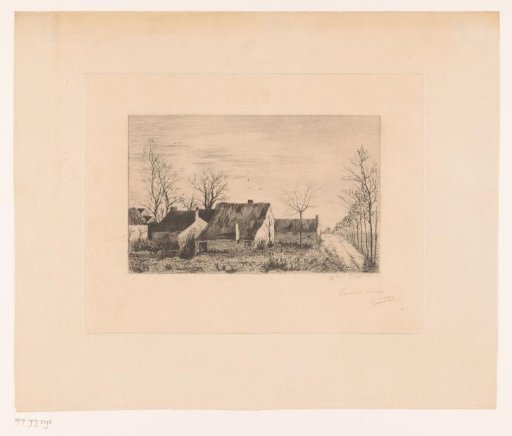 Landscape with farms