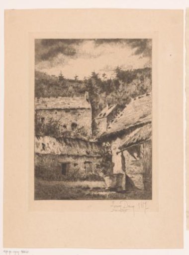 Hilly landscape with a farmstead