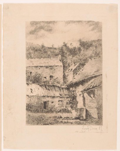 Hilly landscape with a farmstead