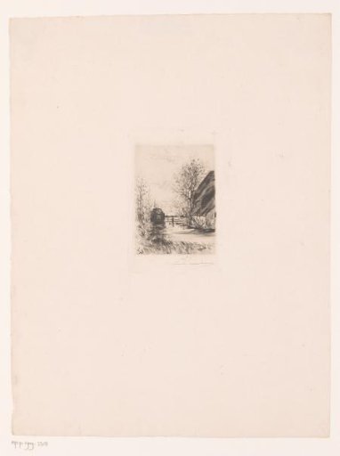 Farmhouse by a bridge over a wide ditch