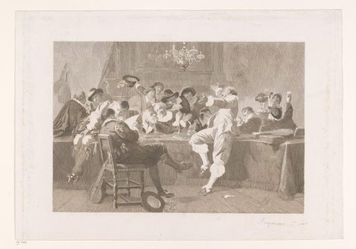 Merry company of men in seventeenth-century dress