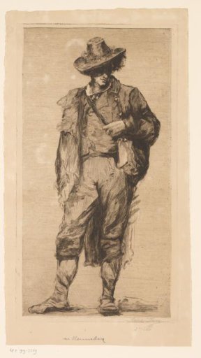 Young man with hat and shoulder bag