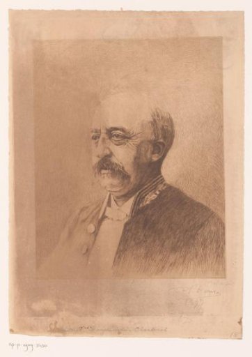 Portrait of Jules Audent, mayor of Charleroi, three-quarter view to the left