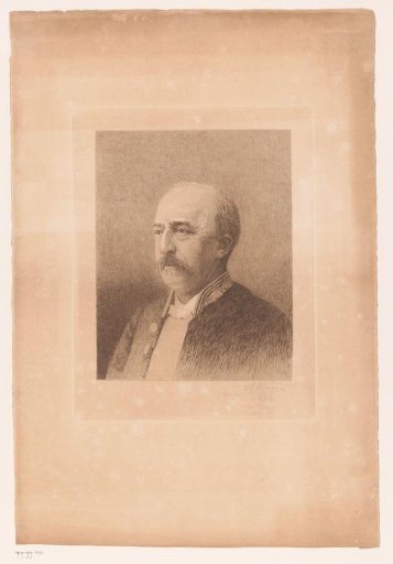 Portrait of Jules Audent, mayor of Charleroi, three-quarter view to the left