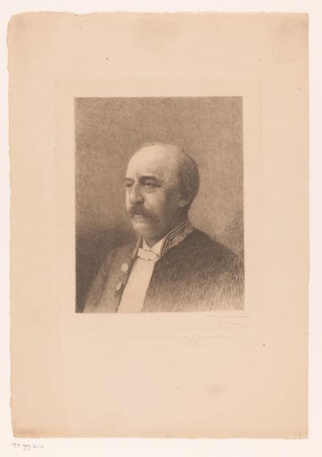 Portrait of Jules Audent, mayor of Charleroi, three-quarter view to the left