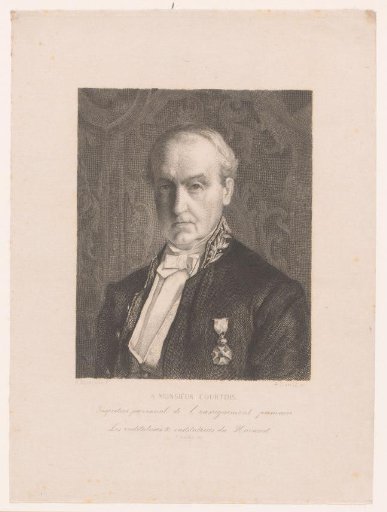 Portrait of Mr. Courtois, provincial inspector of primary education in Hainaut
