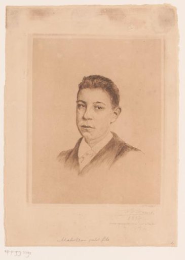Portrait of the youngest son of Victor-Charles Mahillon