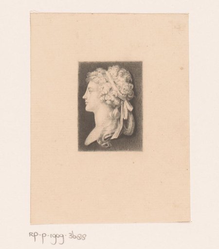 Portrait of an unknown young woman with a ribbon in her hair