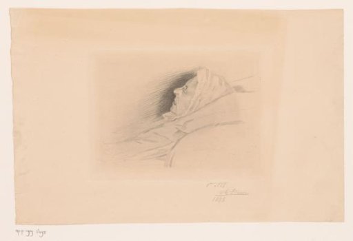 Portrait of an unknown woman on her deathbed