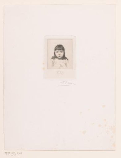 Portrait of an unknown girl, possibly Lily
