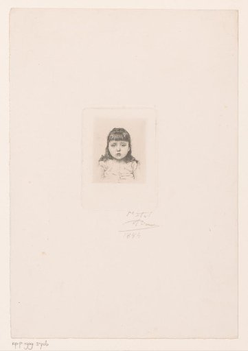 Portrait of an unknown girl, possibly Lily