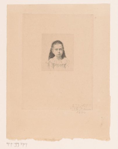 Portrait of an unknown girl with loose hair