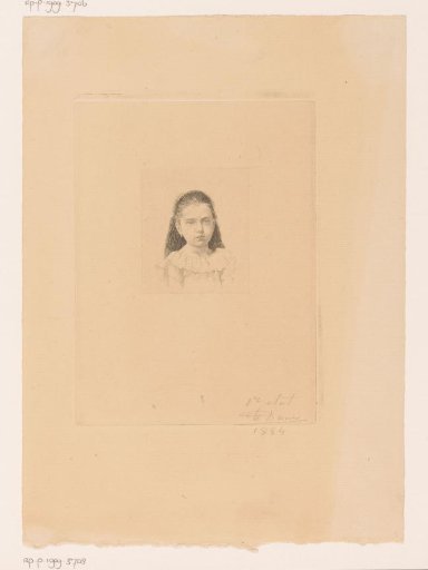 Portrait of an unknown girl with loose hair