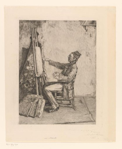 Portrait of Frans Meerts at his easel