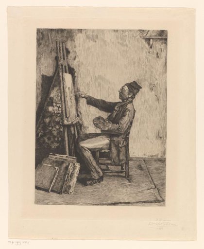 Portrait of Frans Meerts at his easel