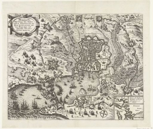 Map of the Siege of La Rochelle, 1627-1628