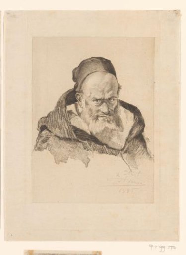 Head of a bearded man